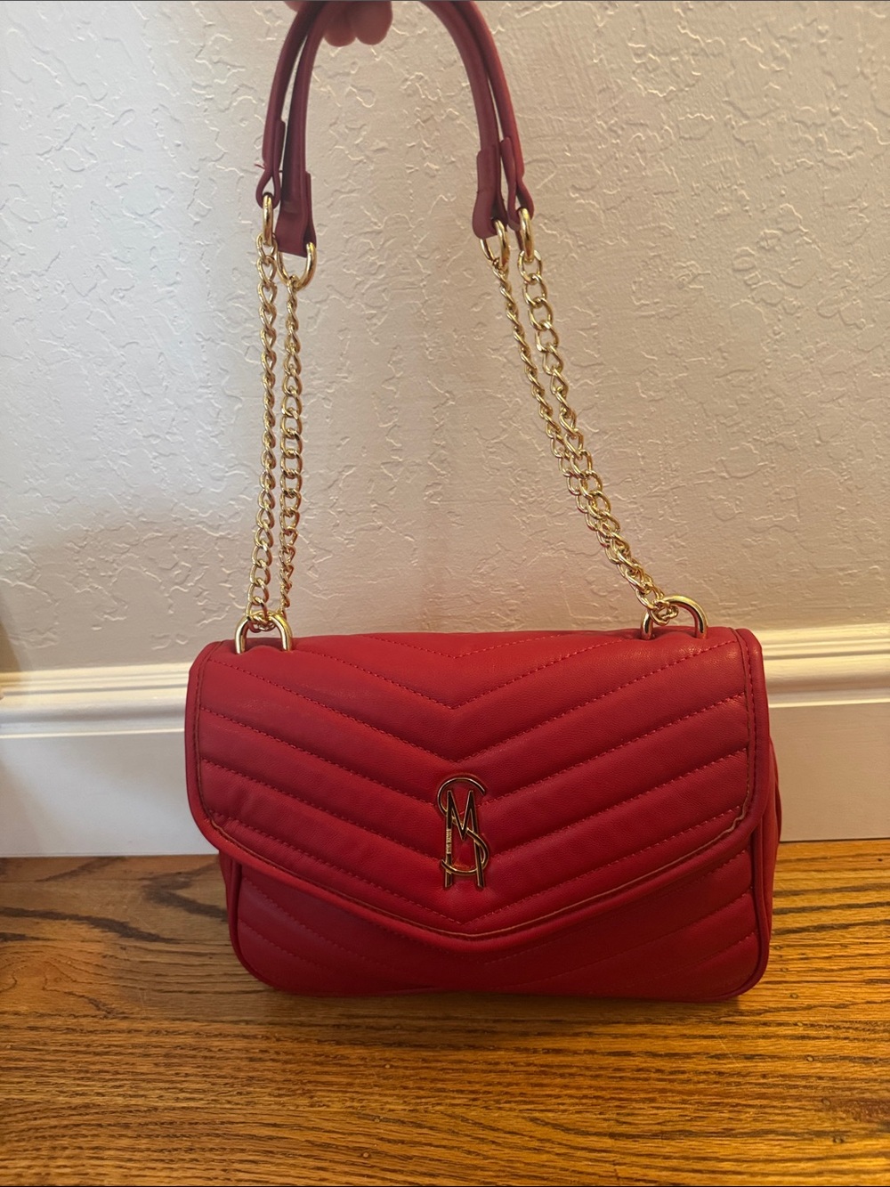NWOT Steve Madden Red Quilted Shoulder Crossbody Bag